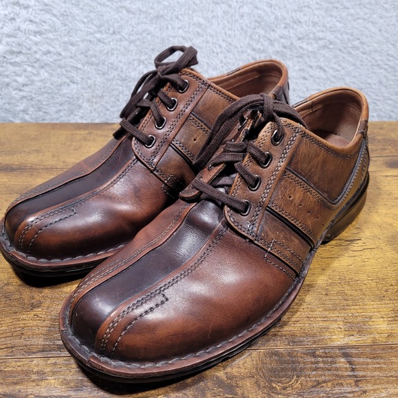 Clarks Men Brown Leather Lace Up Oxford Dress Shoes Size 9.5M 70852 - Picture 3 of 9